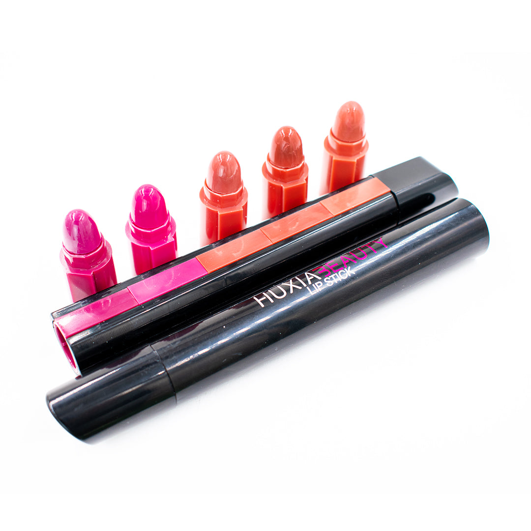 Labial 5 Colores (Pack de 2): Acabado Mate Suave e Hidratante