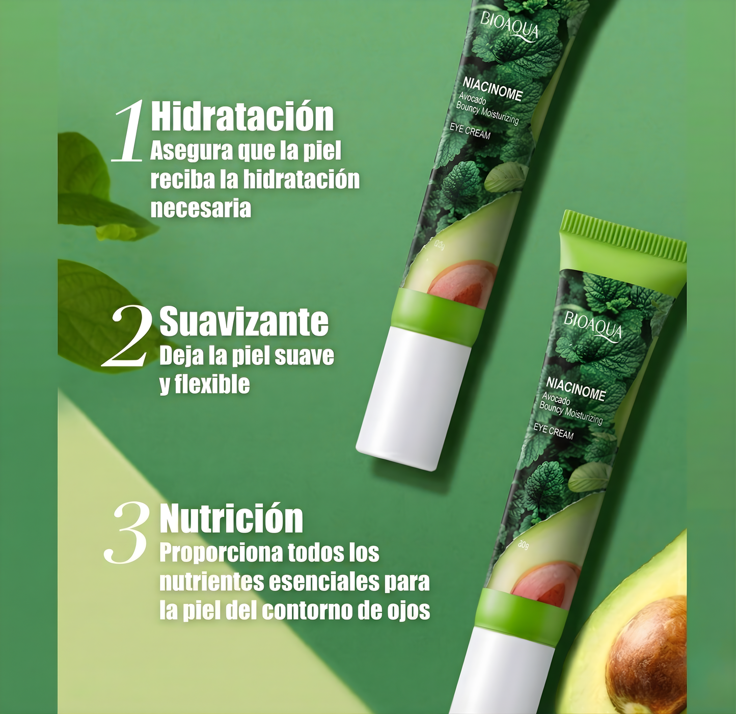 Tratamiento Intensivo de Ojos - Hidratación Profunda de Aguacate