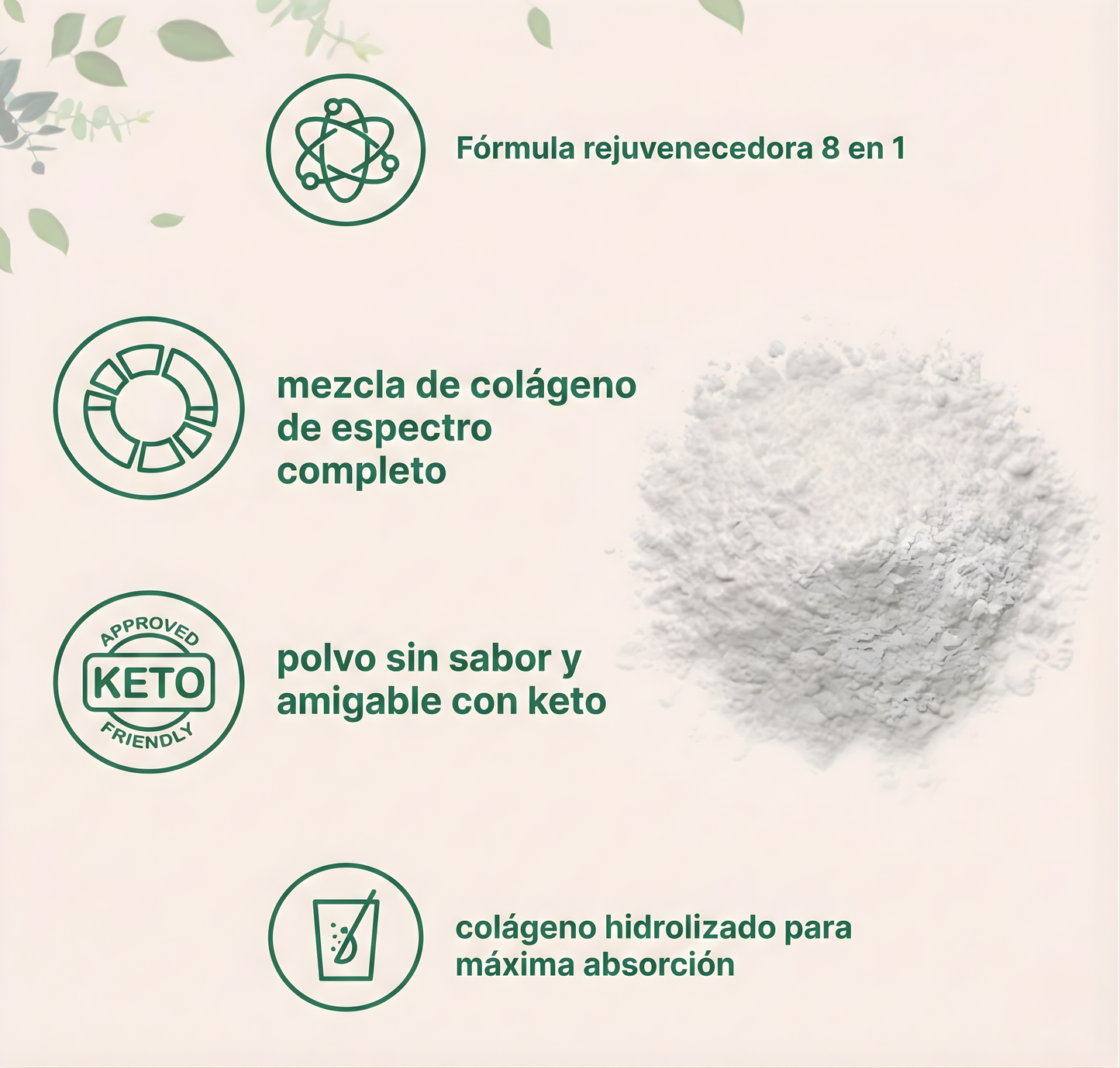Multi-Colágeno Beauty Complex: 5 Tipos + Biotina y Ácido Hialurónico