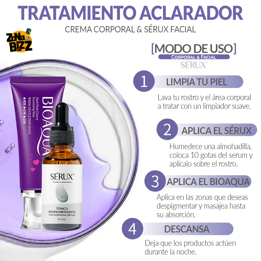 TRATAMIENTO ACLARADOR CORPORAL Y FACIAL