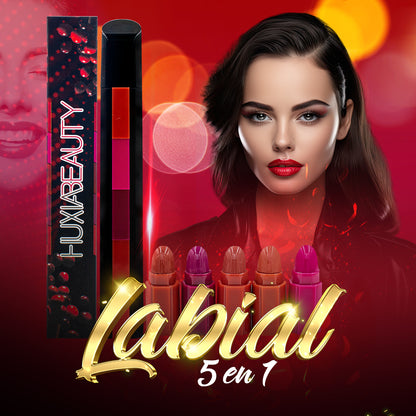 Labial 5 Colores (Pack de 2): Acabado Mate Suave e Hidratante